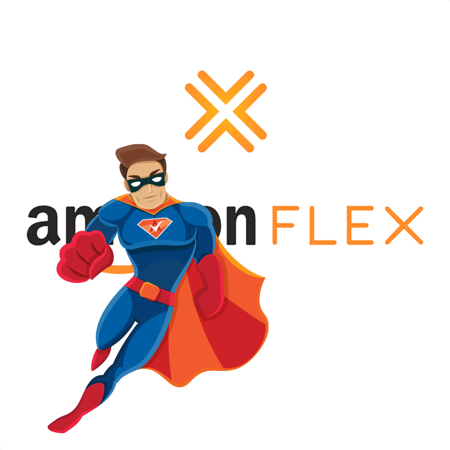 Amazon Flex logo - Deactivation support service for Amazon Flex delivery drivers