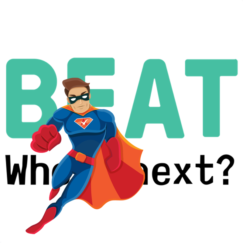 Activation Hero superhero with Beat branding, ready to help deactivated Beat drivers and gig workers
