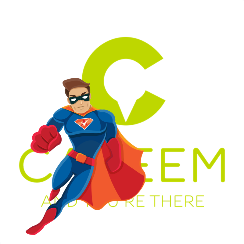 Activation Hero superhero with Careem branding, ready to help deactivated Careem drivers and gig workers