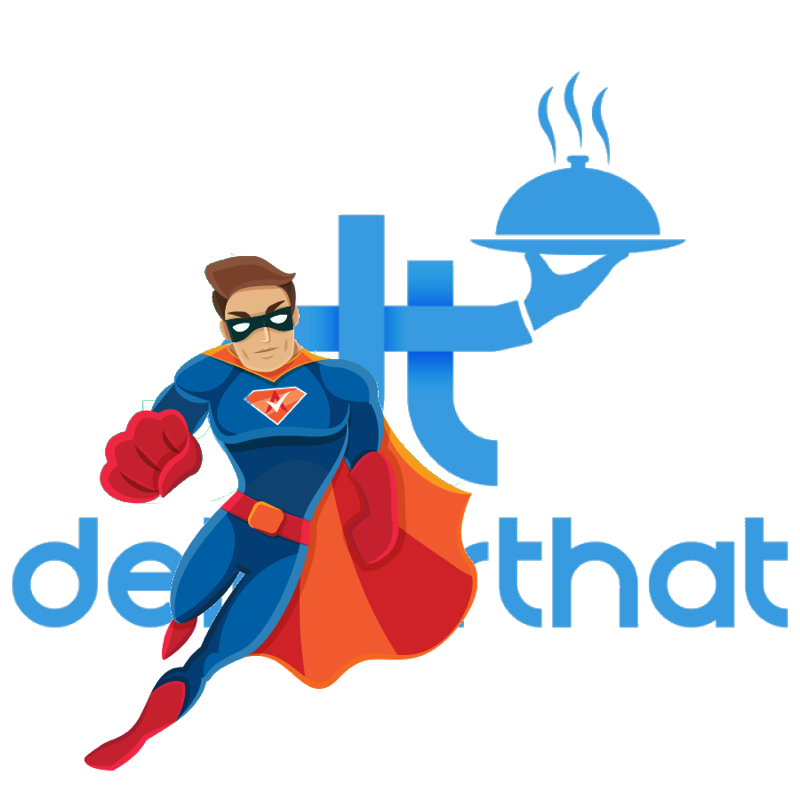 Activation Hero superhero with DeliverThat branding, ready to help deactivated DeliverThat drivers and gig workers