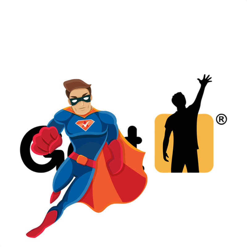 Activation Hero superhero with Gett branding, ready to help deactivated Gett drivers and gig workers