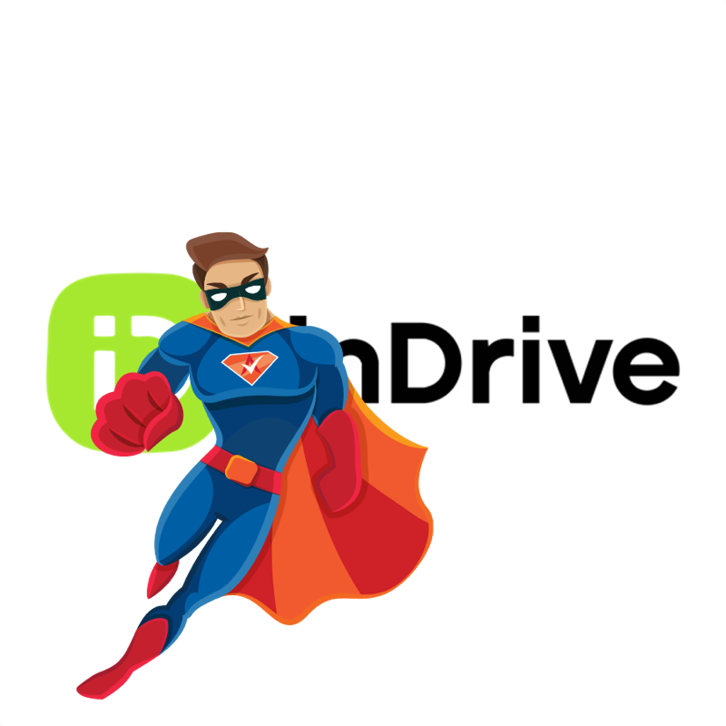 Activation Hero superhero with inDrive branding, ready to help deactivated inDrive drivers and gig workers