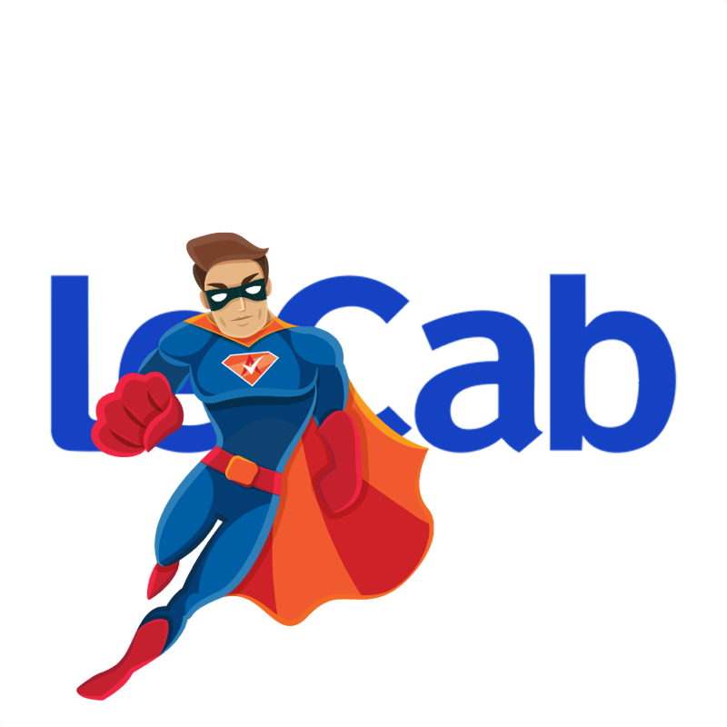 Activation Hero superhero with LeCab branding, ready to help deactivated LeCab drivers and gig workers