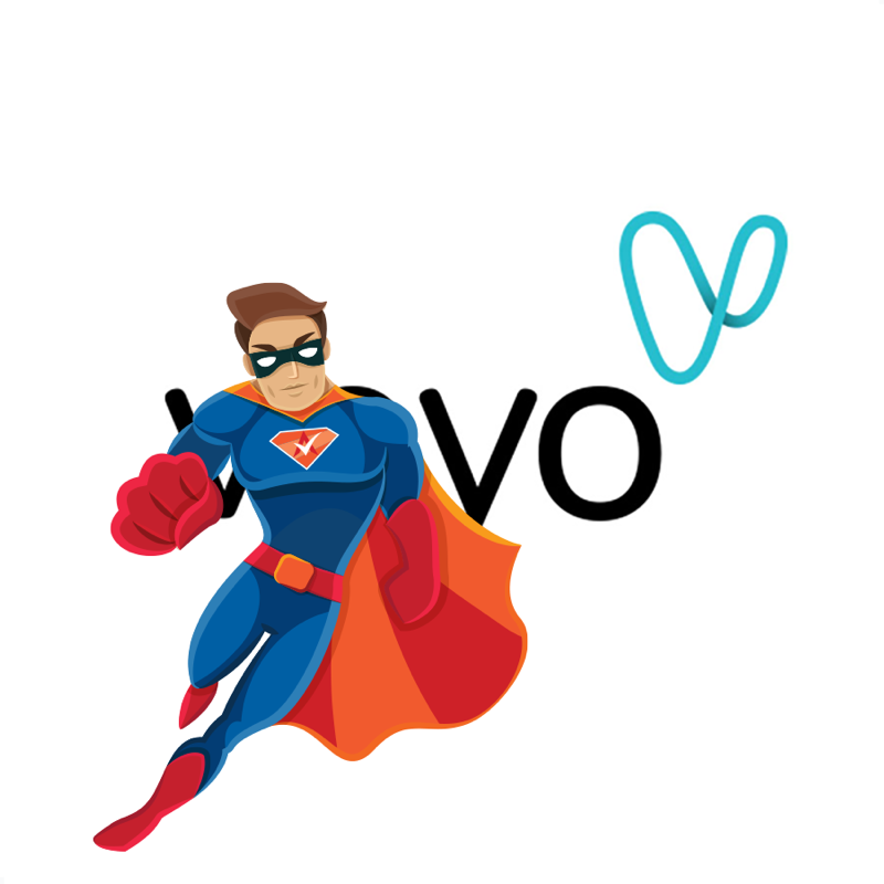 Activation Hero superhero with Veyo branding, ready to help deactivated Veyo drivers and gig workers