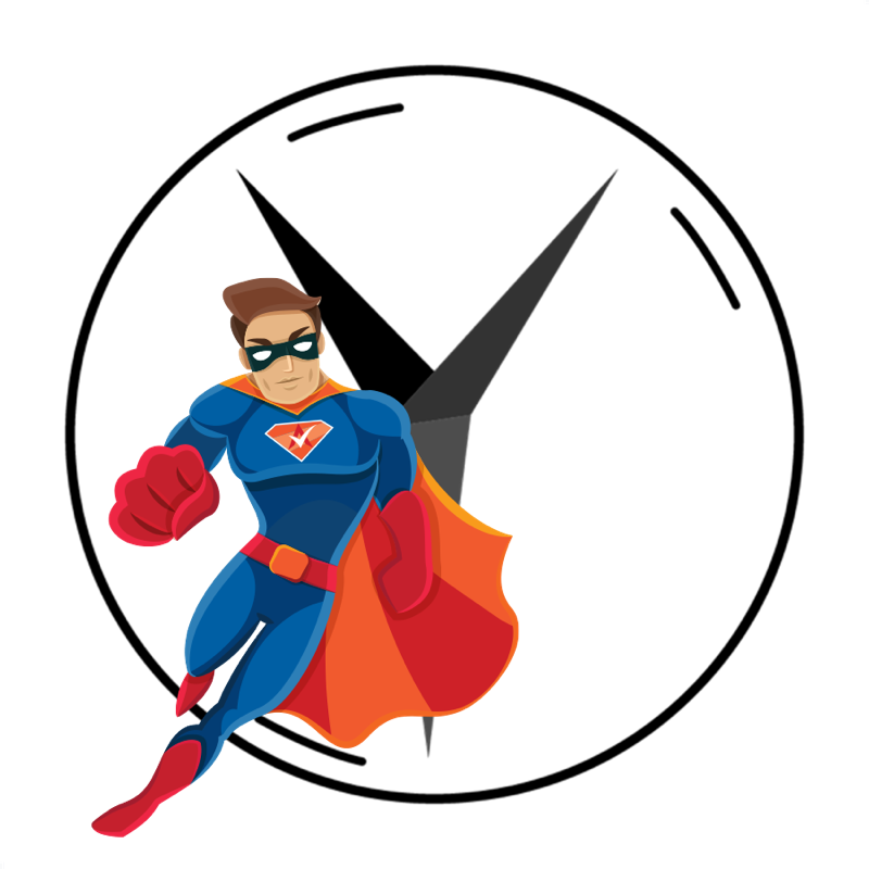 Activation Hero superhero with YRide branding, ready to help deactivated YRide drivers and gig workers